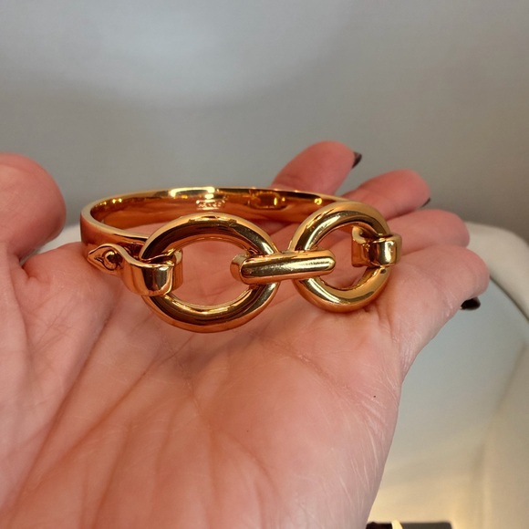 Coach Gold-Tone Horse Bit Link Bangle - Picture 5 of 10